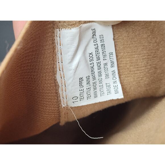 Women’s Tan Suede Chelsea Boots Size 10 Target Ankle Booties Lug Sole Casual - Picture 5 of 6